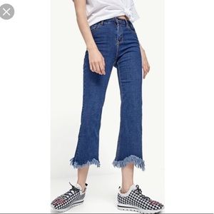 cropped flare jeans stradivarius